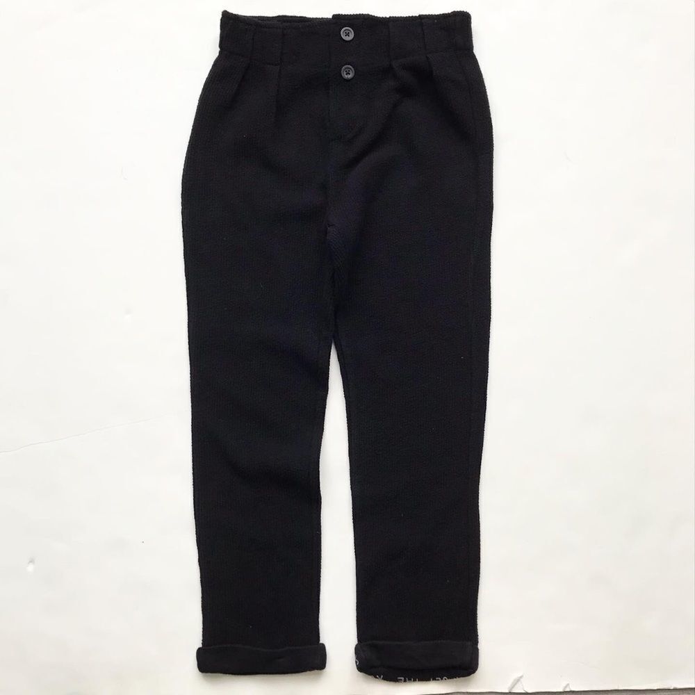 Zara black textured high waisted pants EUC 10Y